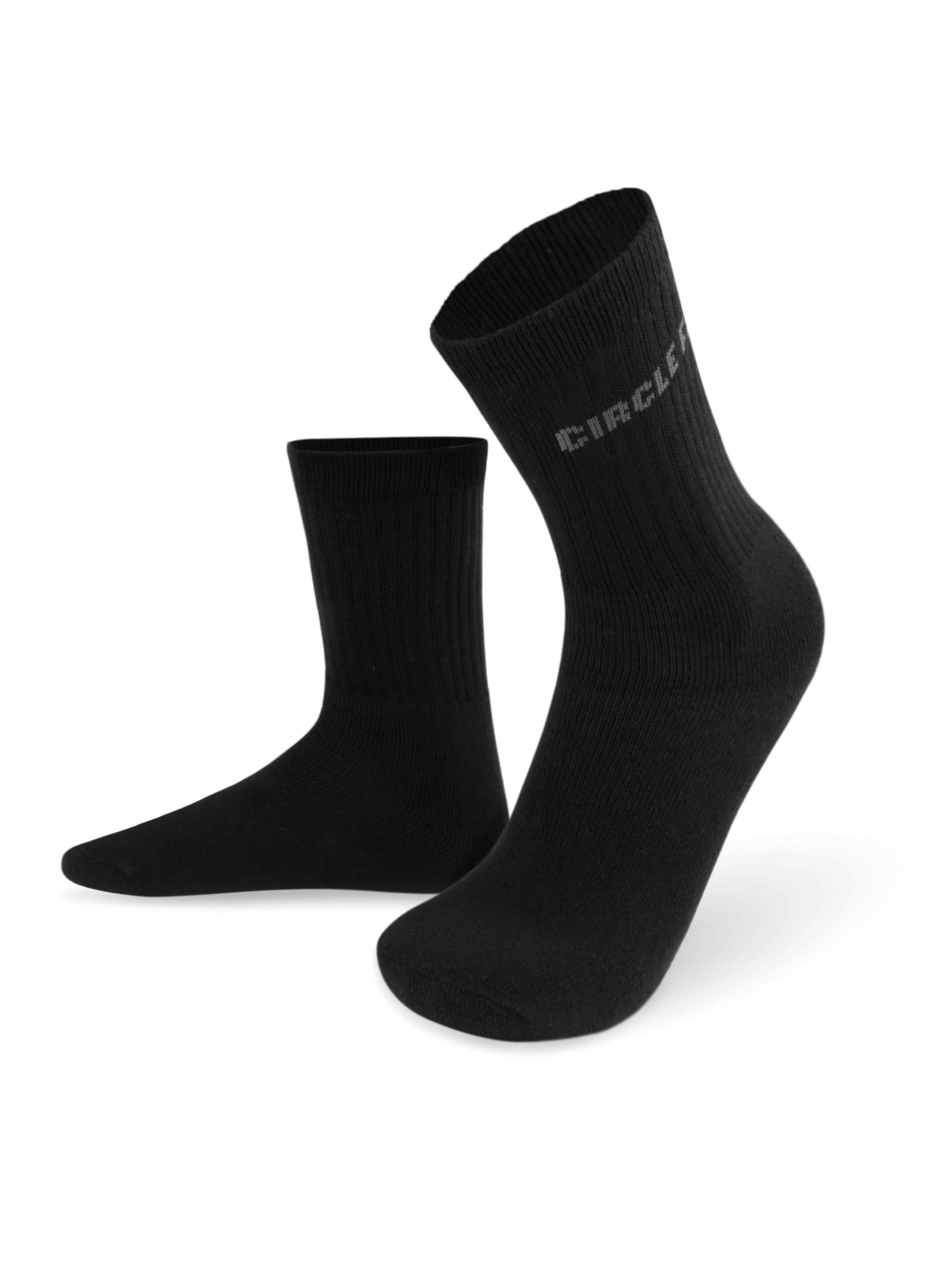 Circle Five Socks in Black: front