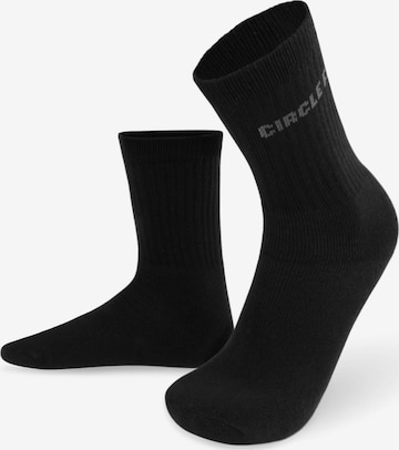 Chaussettes Circle Five en noir : devant