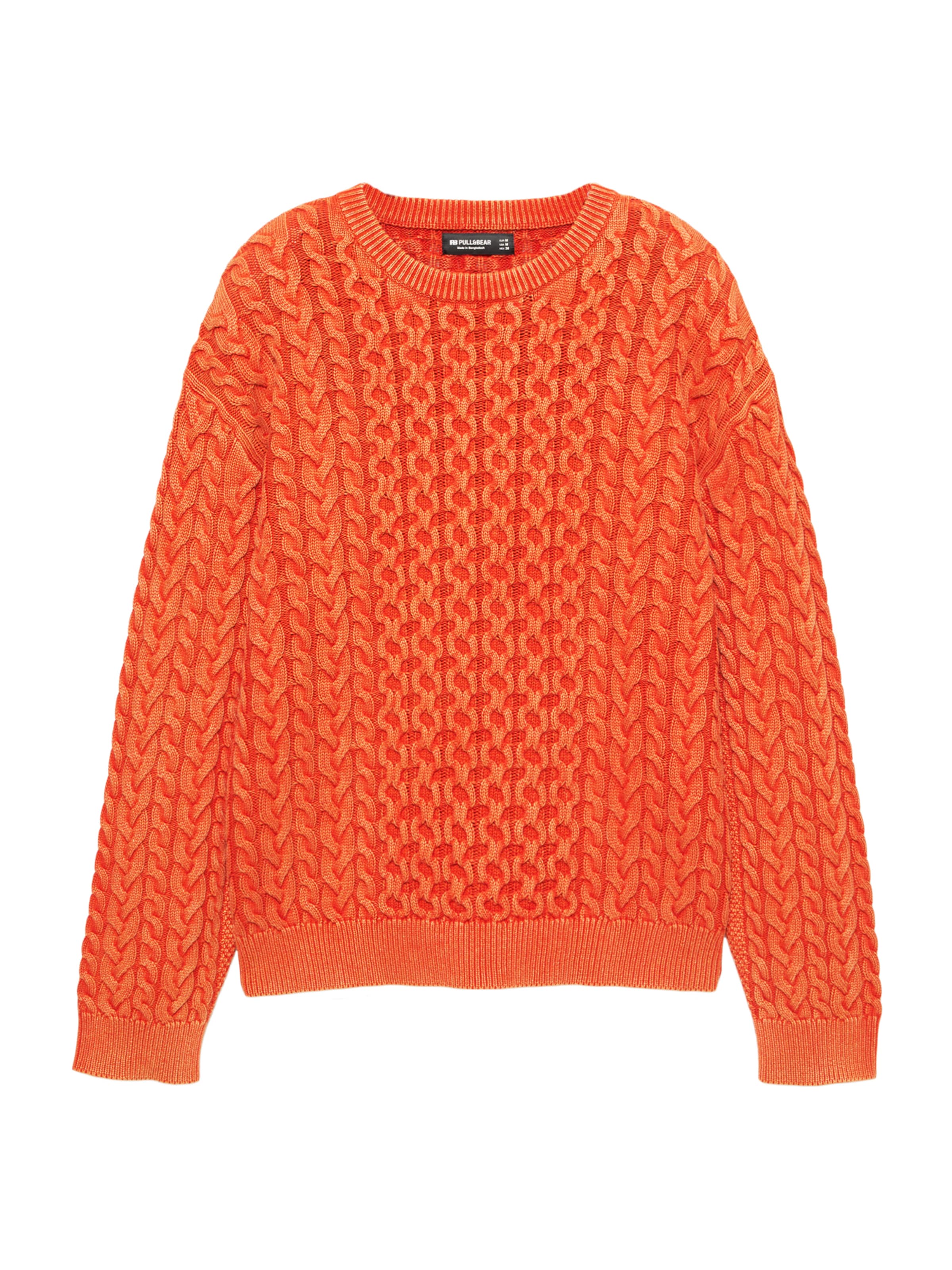 Pull&Bear Pull-over 'PREPPY QUEENS' en orange, Vue avec produit
