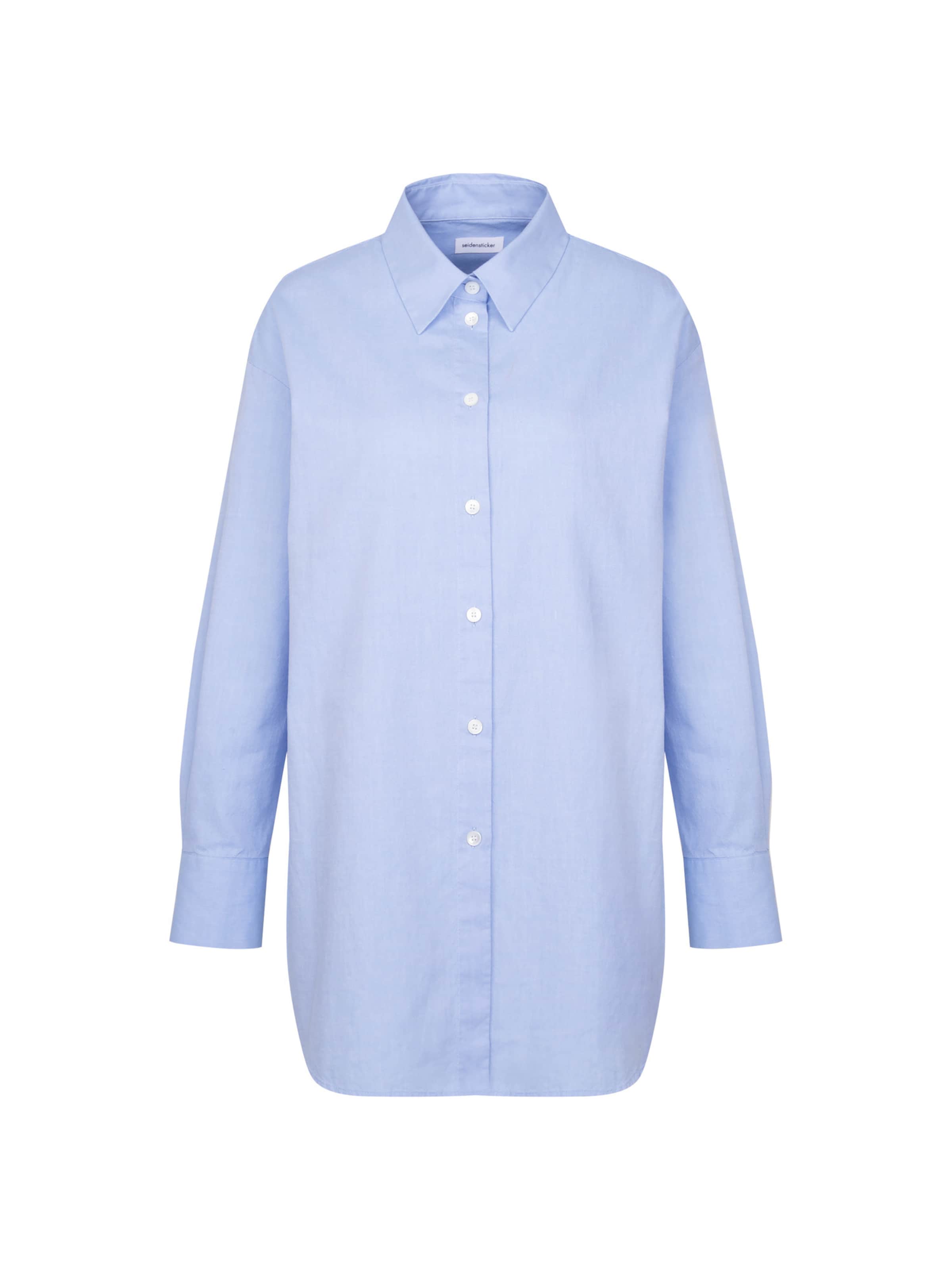 Chemisier 'New Basic' SEIDENSTICKER en bleu : devant