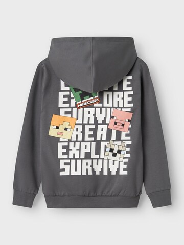 NAME IT Sweatshirt 'NKMJacot Minecraft' in Grey