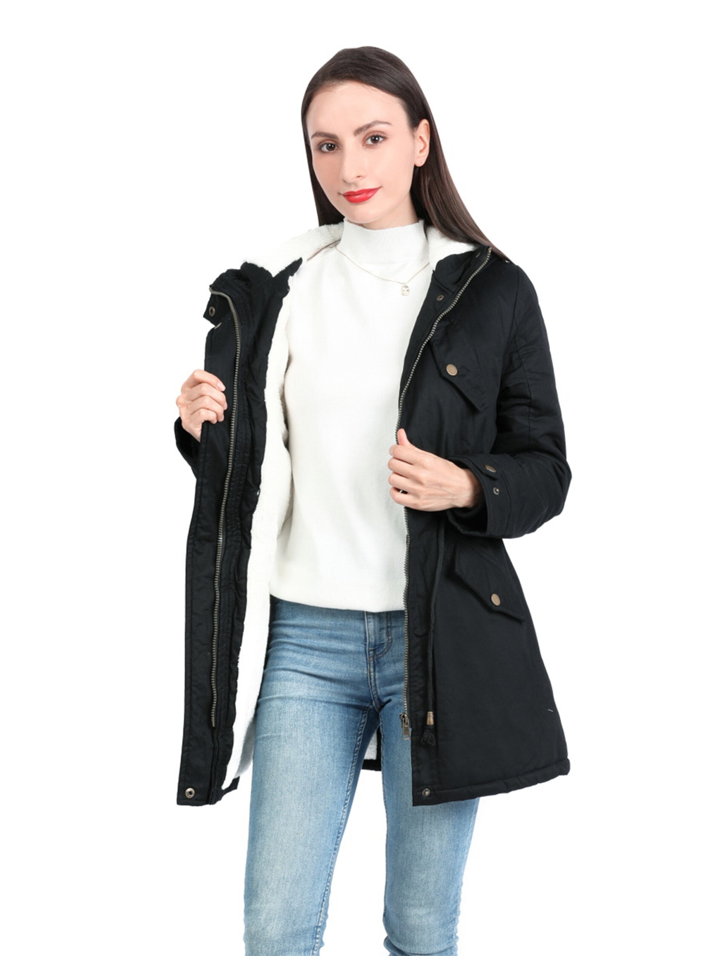 YOUTHUP Winter Jacket in Black