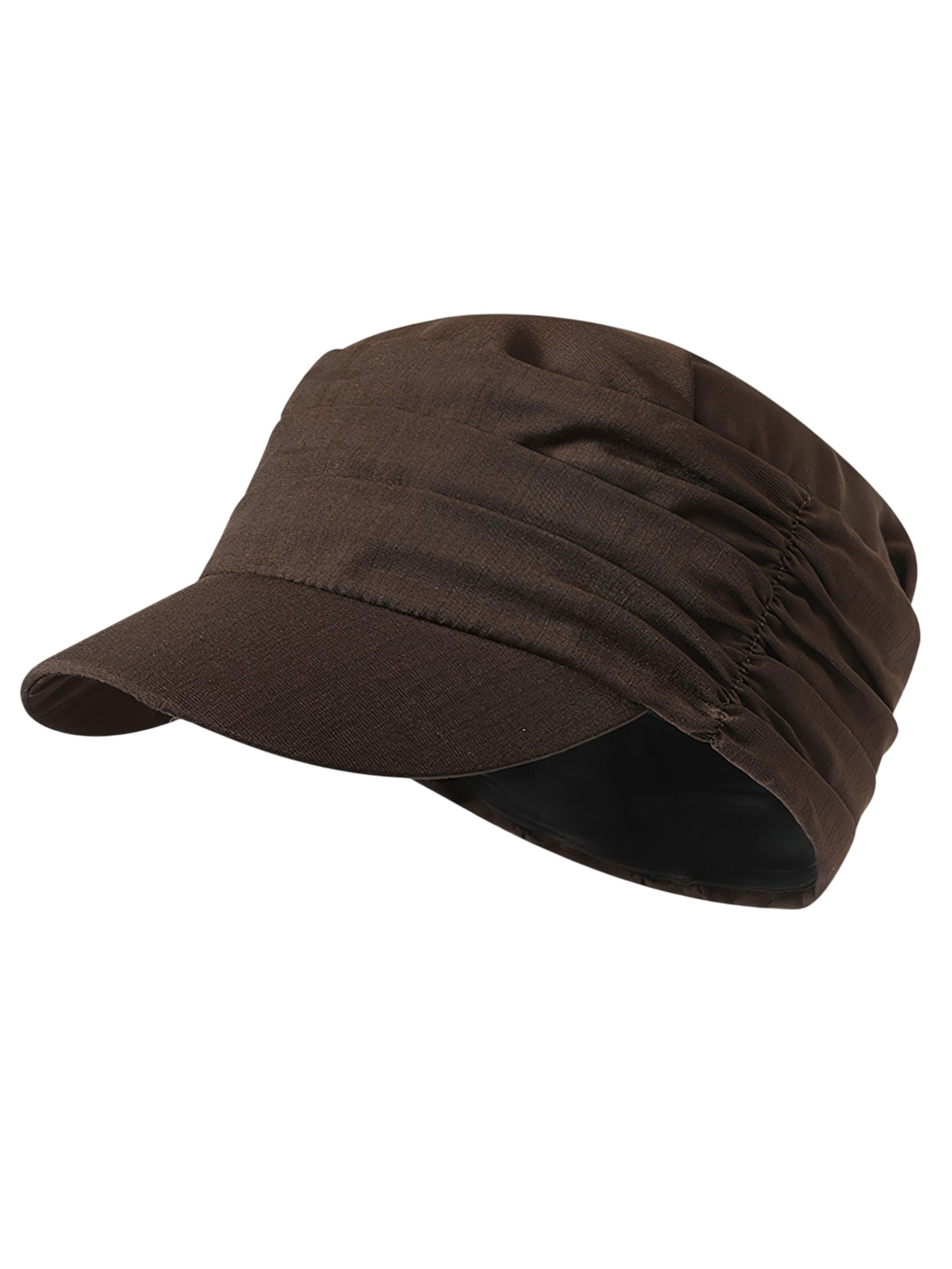 Magicshe Hat 'Schirmmütze mit Falten' in Brown: front