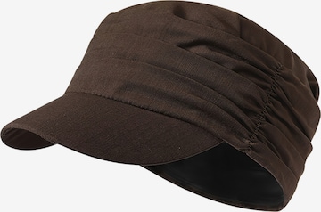 Magicshe Hat 'Schirmmütze mit Falten' in Brown: front