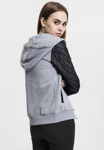 Urban Classics Zip-Up Hoodie 'Diamond' in Grey