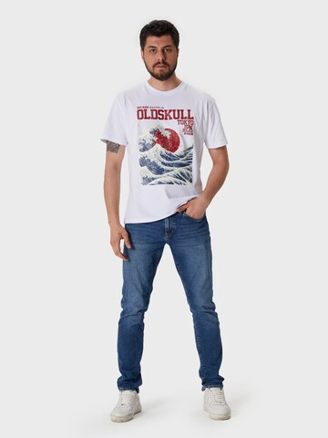 Oldskull Shirt 'Asian Big W' in Wit