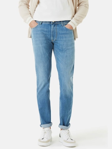 Coupe slim Jean Boggi Milano en bleu : devant