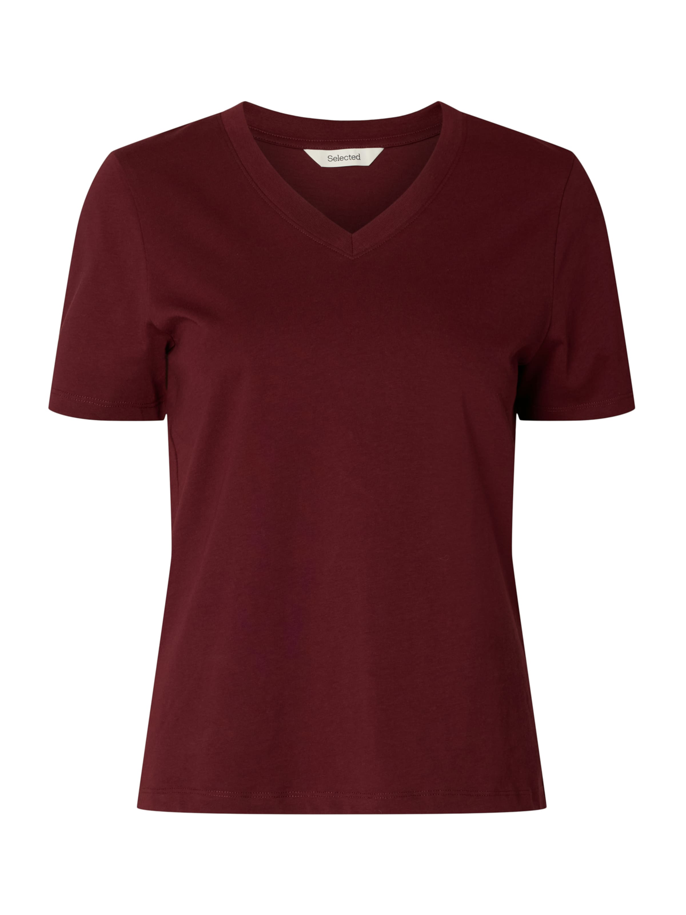 T-shirt 'SLFEssential' SELECTED en rouge : devant