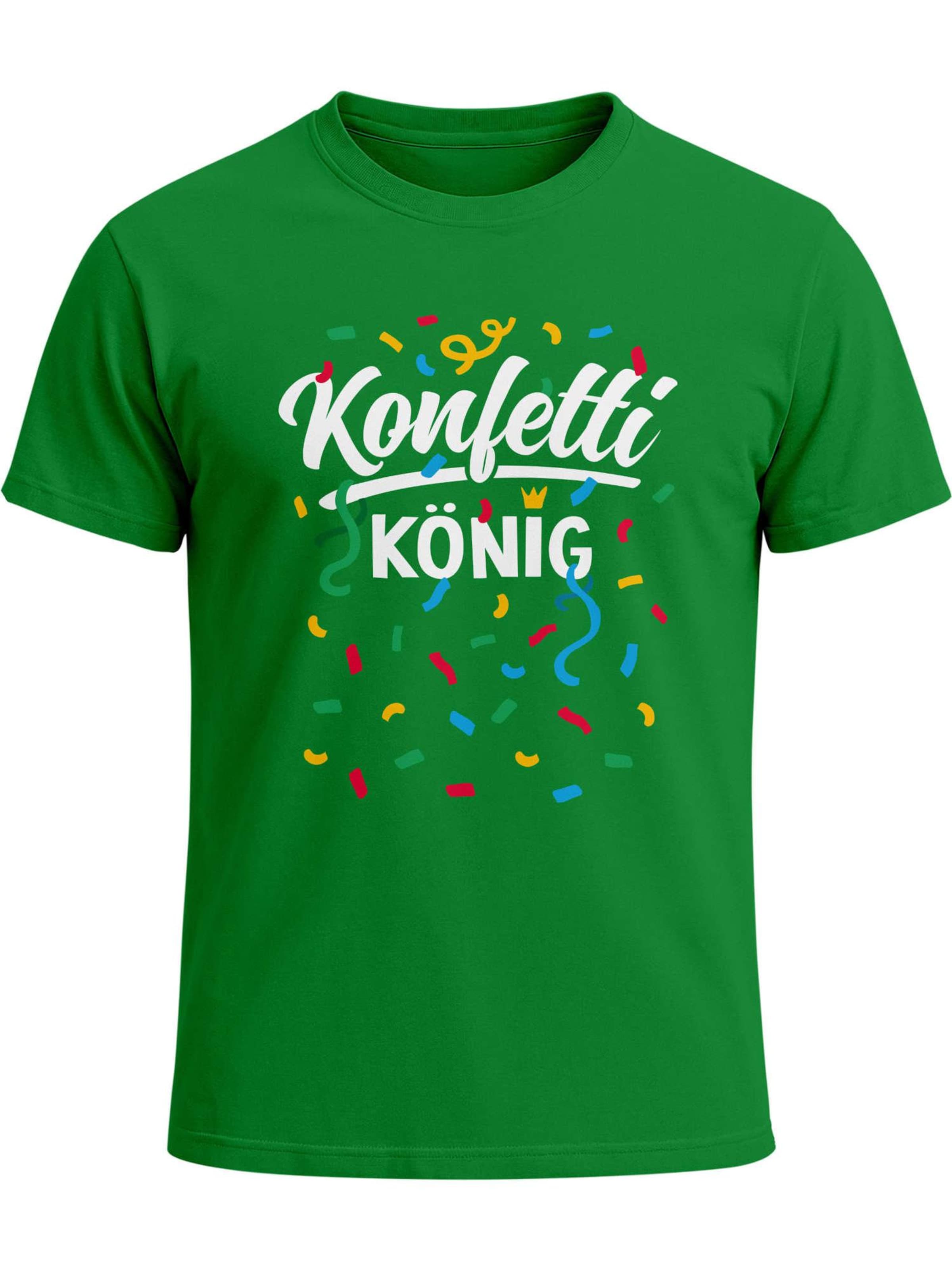 MoonWorks Shirt 'Konfetti König' in Green: front