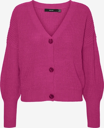 VERO MODA Knit Cardigan 'Lea' in Pink: front