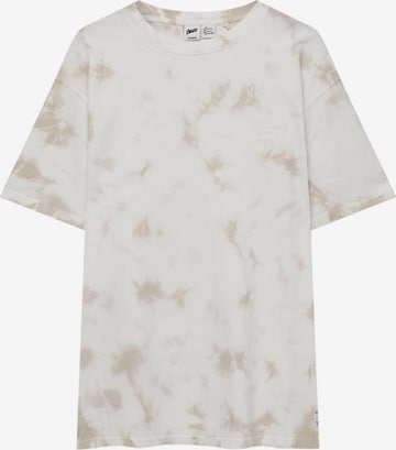 T-Shirt Pull&Bear en beige : devant