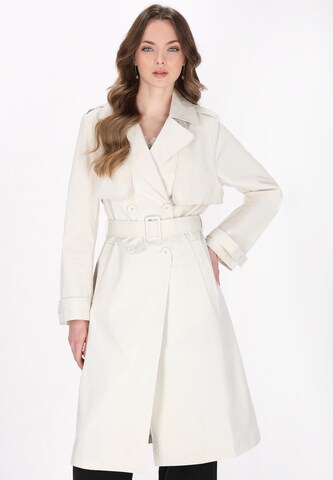 Manteau mi-saison DreiMaster Klassik en blanc : devant