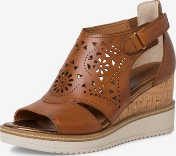 TAMARIS Sandals in Brown: front