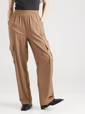 Fransa Regular Cargobroek 'ALLIE' in Beige: voorkant