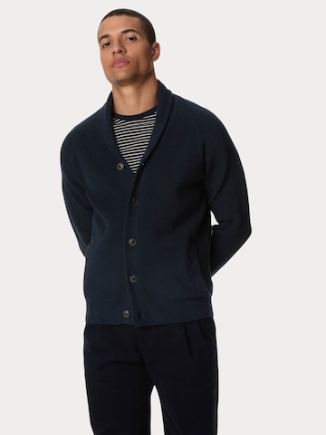 Marks & Spencer Gebreid vest in Blauw: voorkant