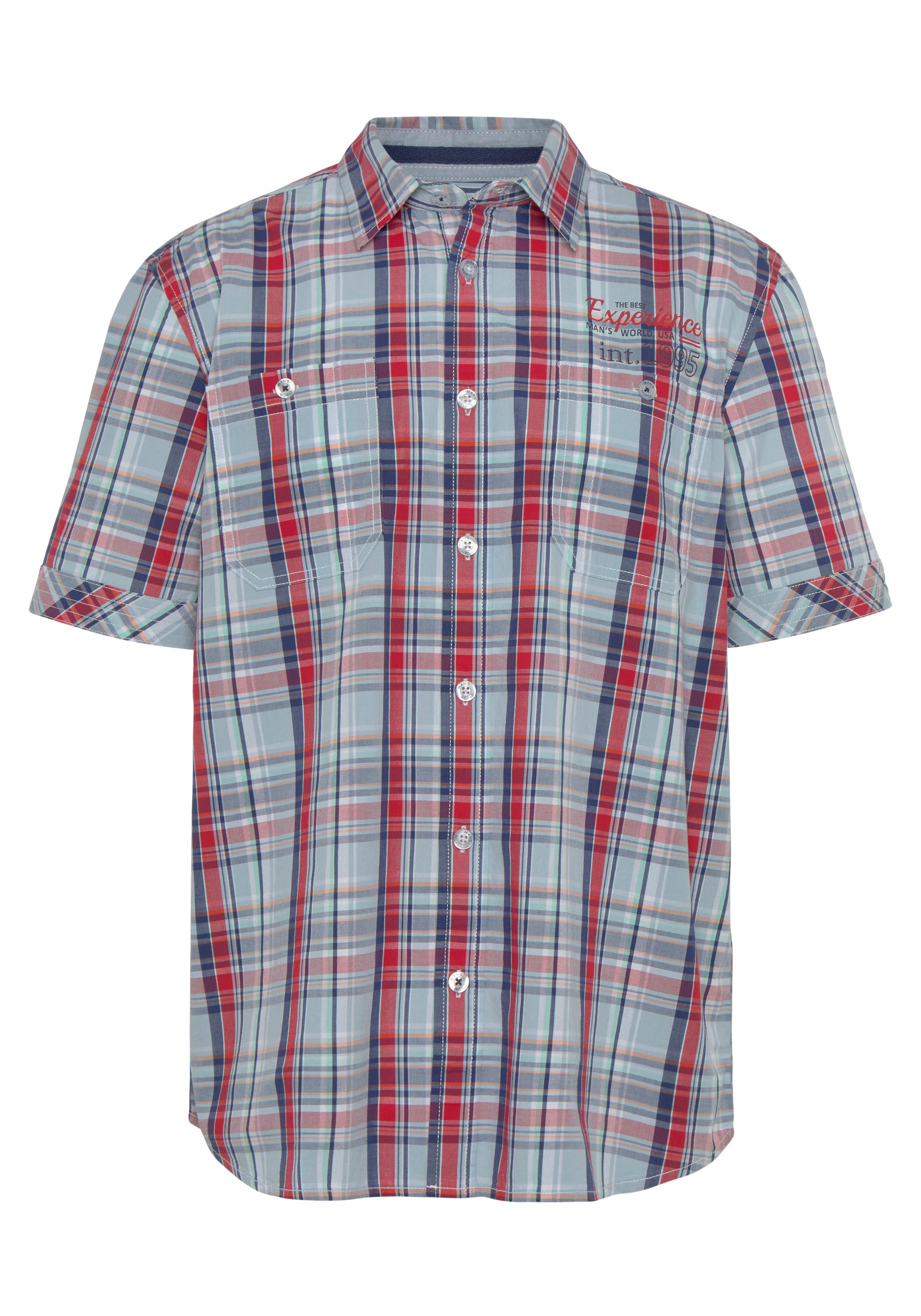 Man's World Comfort Fit Hemd in Mischfarben: Vorderseite