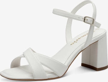 Sandales Tamaris en blanc : devant