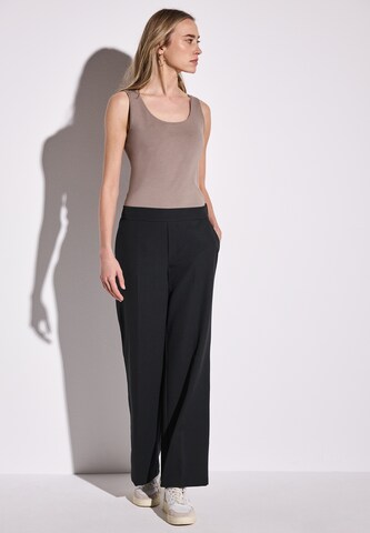 STREET ONE Wide Leg Hose in Schwarz