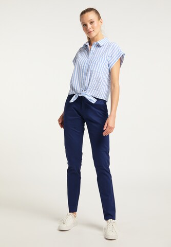 DreiMaster Maritim Slim fit Trousers in Blue