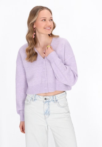 MYMO Gebreid vest 'Young Fashion' in Lila: voorkant