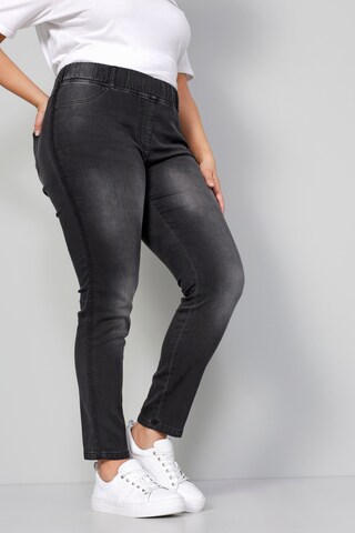 MIAMODA Slim fit Pants in Grey: front