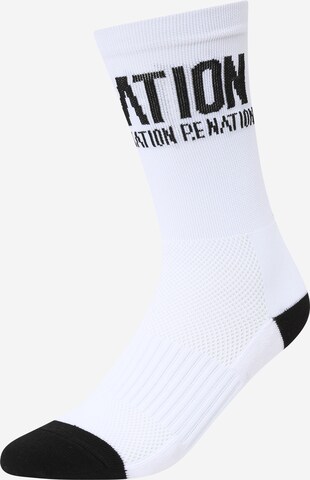 Chaussettes P.E Nation en blanc : devant