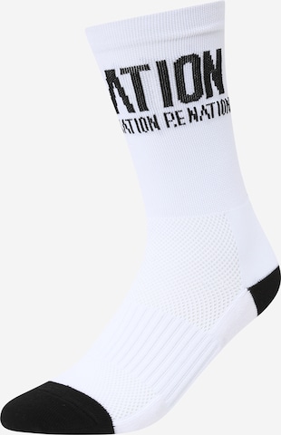 P.E Nation Socken in Weiß: predná strana