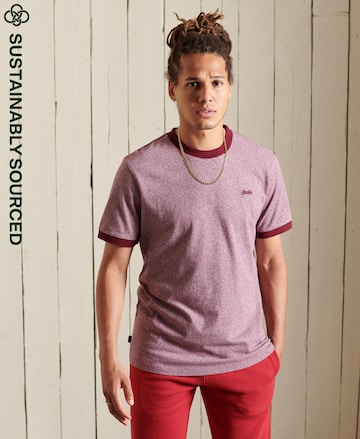 Superdry Shirt 'Ringer' in Red: front