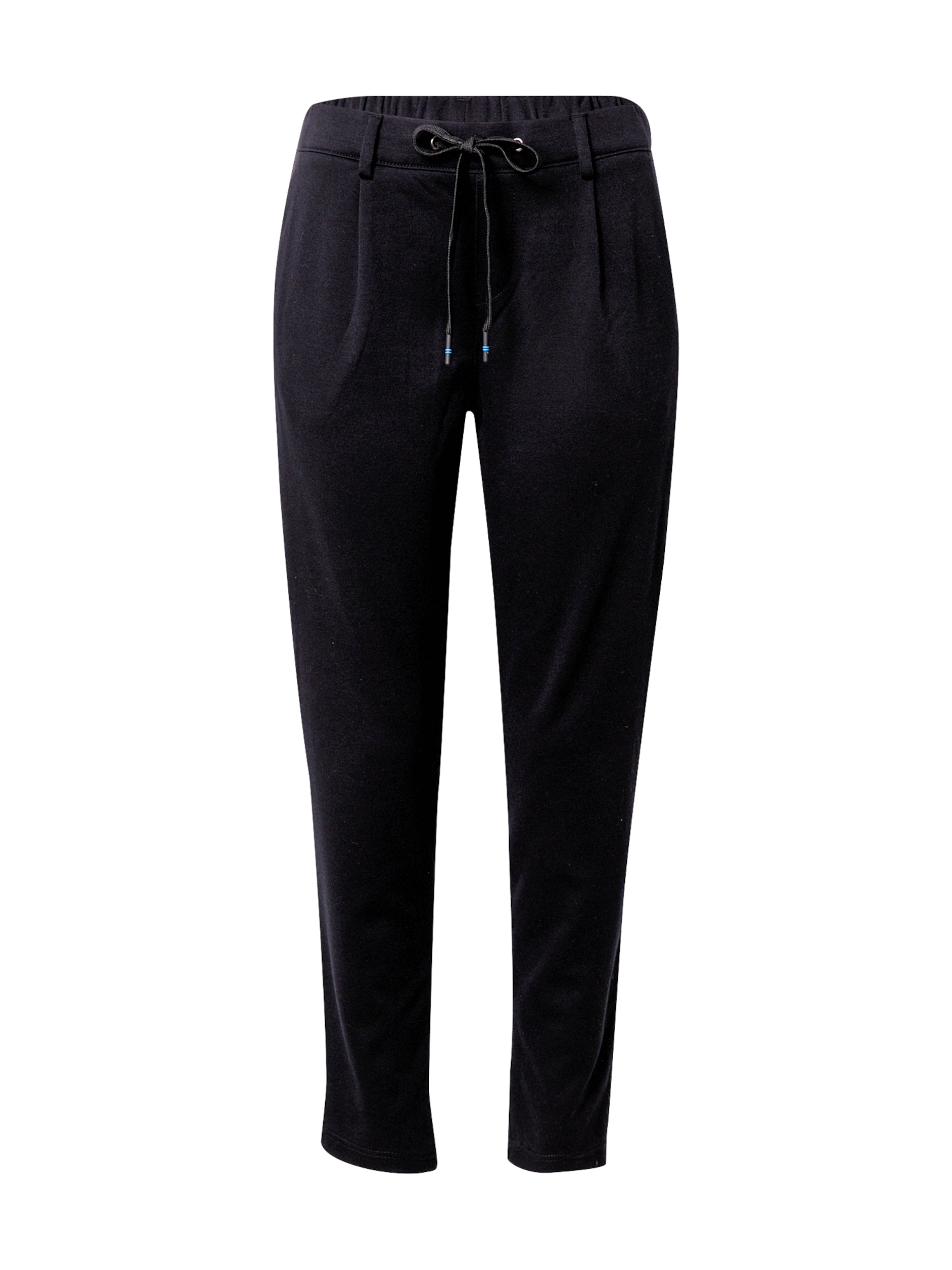 ESPRIT Liibuv Voltidega püksid, värv must: eest vaates