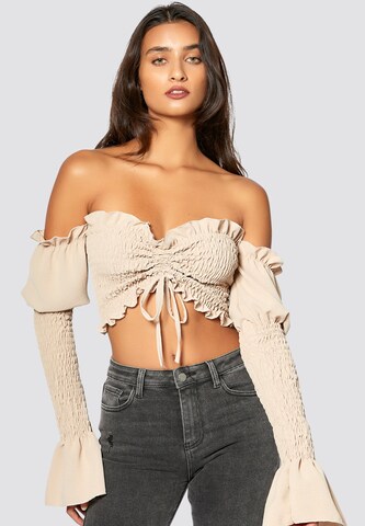 FRESHLIONS Top 'Tonja' in Beige: voorkant