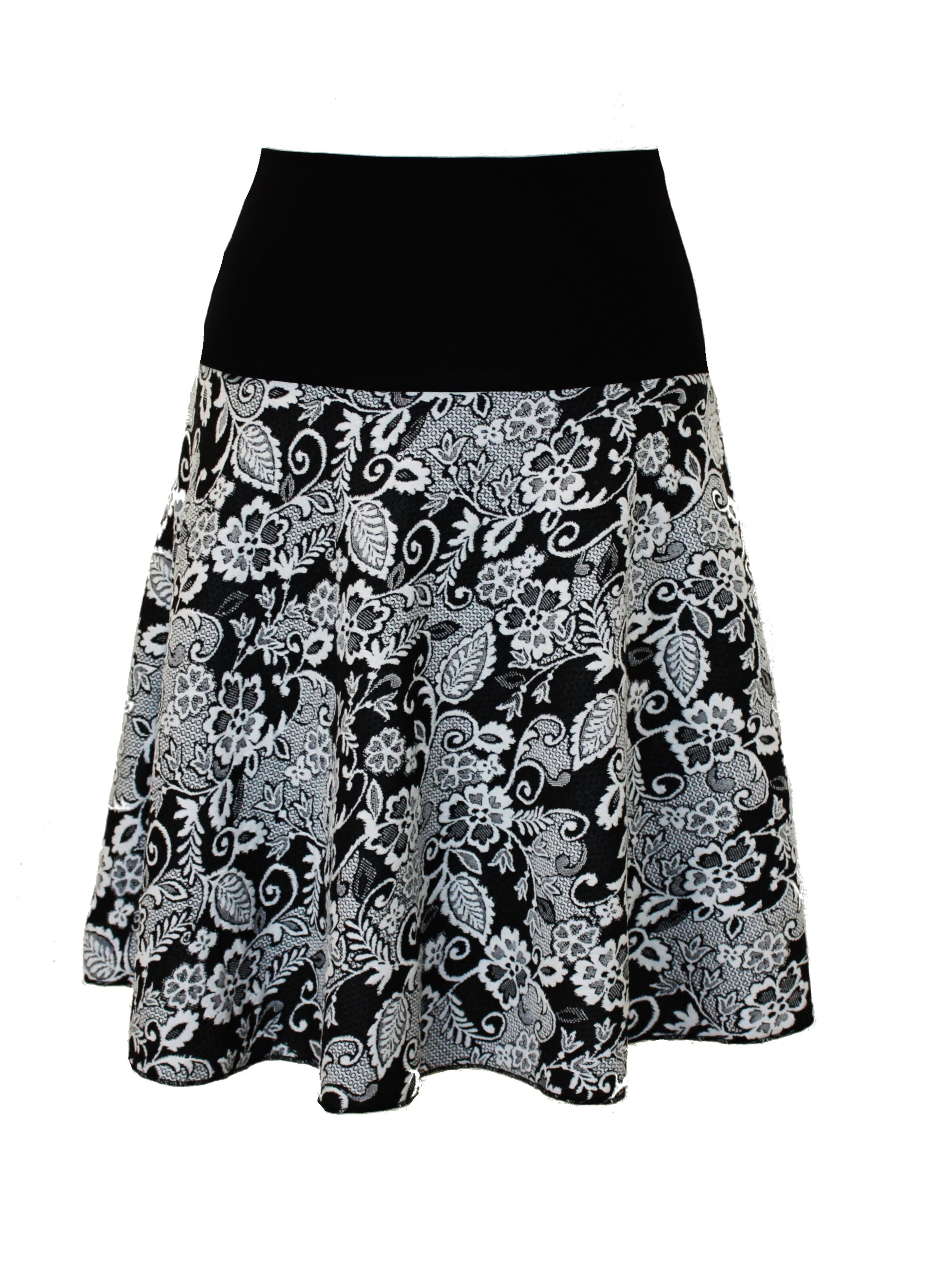 dunkle design Skirt 'Floral' in Black: front