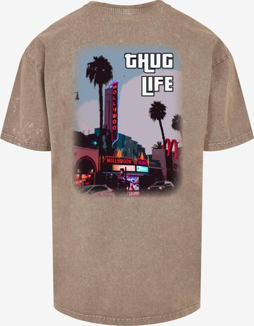 Merchcode Shirt 'Grand Thug Life' in Beige