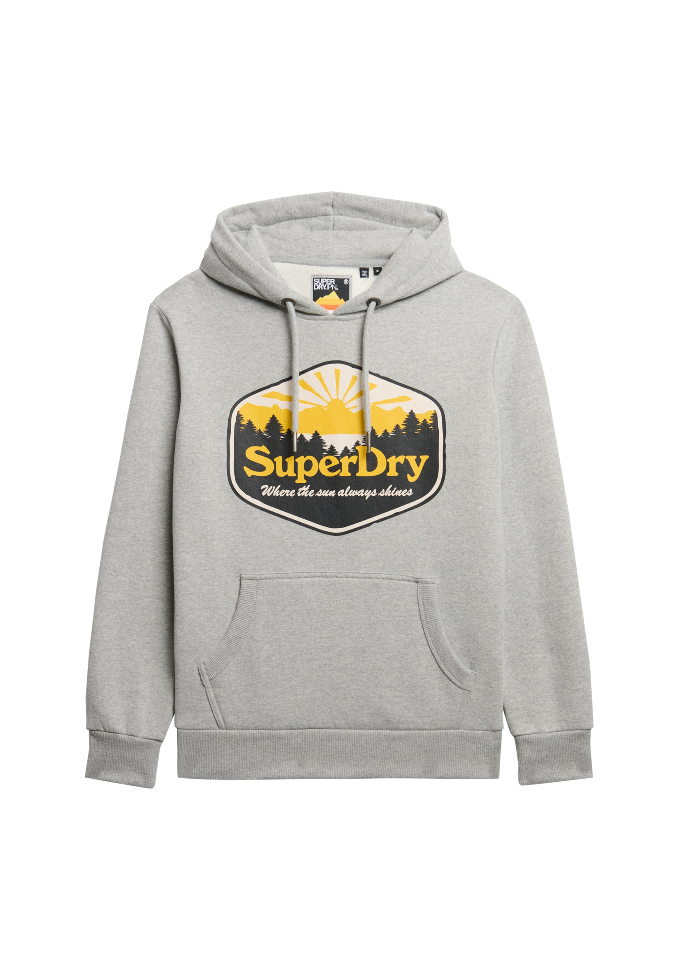 Superdry & Co Tréning póló 'Sun Tab' - szürke: elől