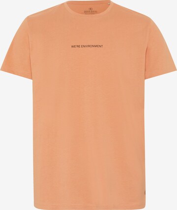 Detto Fatto Shirt ' mit QR-Code-Print ' in Orange: front