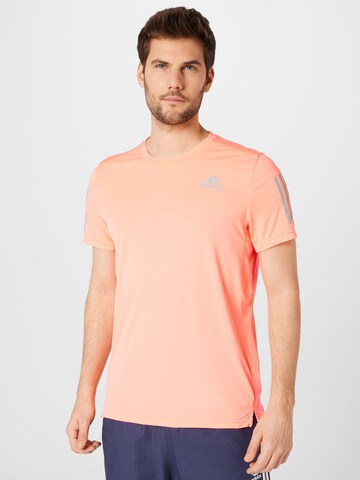 ADIDAS SPORTSWEAR - Camisa funcionais 'Own The Run' em laranja: frente