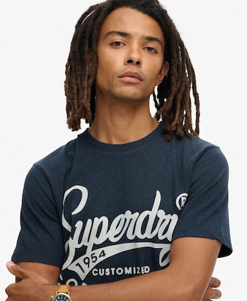 Superdry Μπλουζάκι 'COPPER' σε μπλε