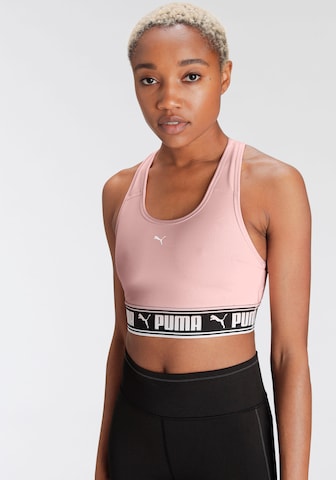 PUMA Bustier Sport bh in Roze: voorkant