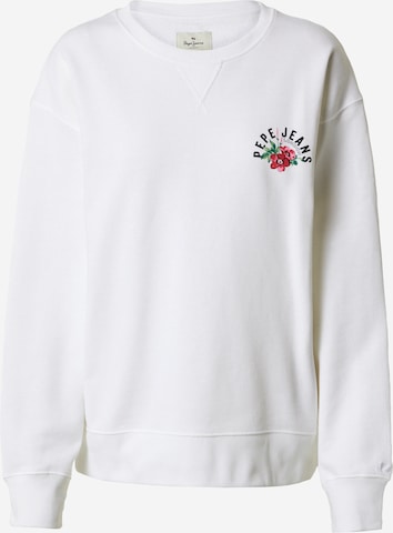 Pepe Jeans Sweatshirt 'POP' in White: front