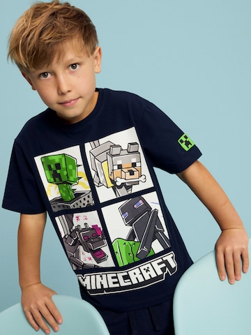 NAME IT Shirt 'NKMMYKIN MINECRAFT' in Blue: front