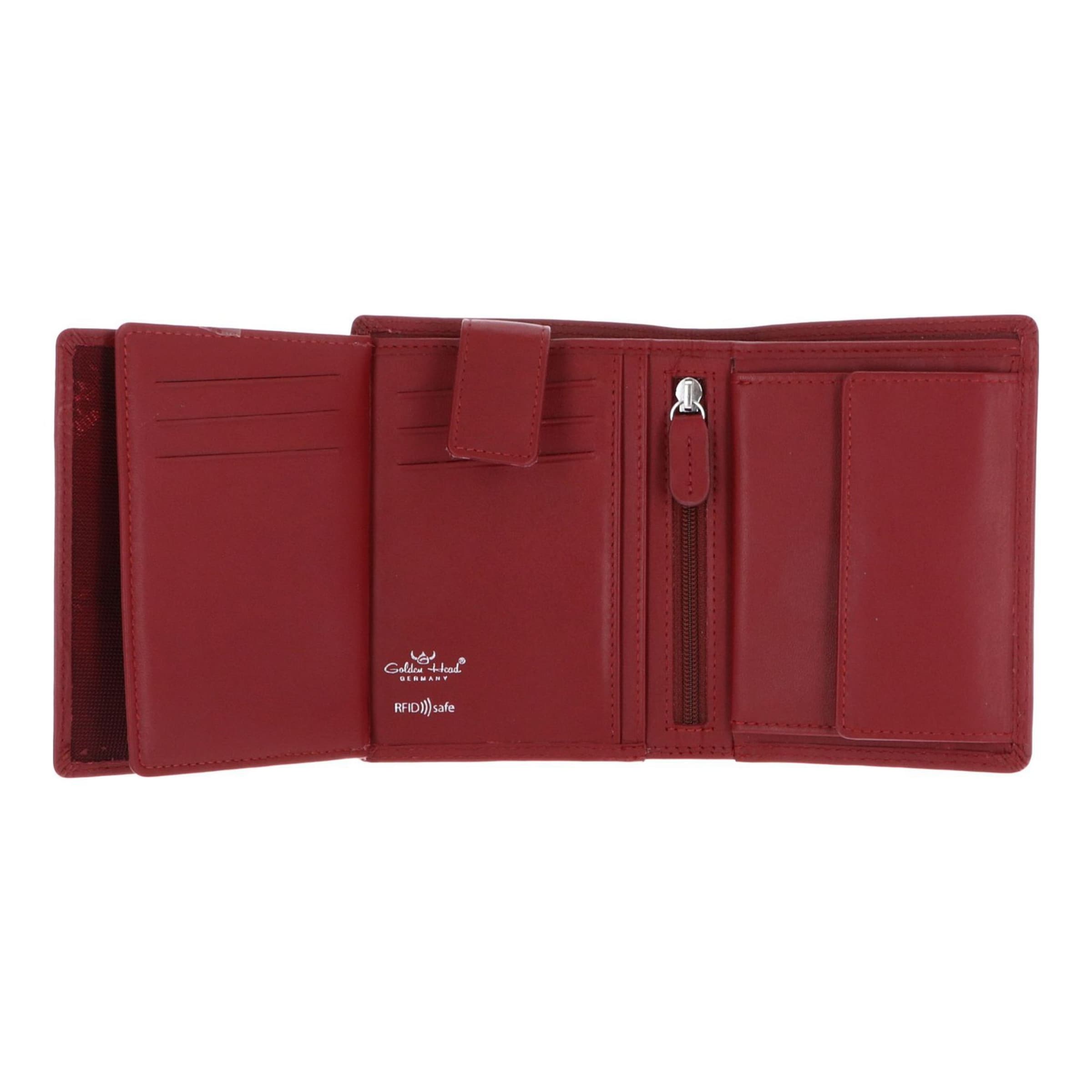 GOLDEN HEAD Portemonnee 'Polo RFID' in Rood