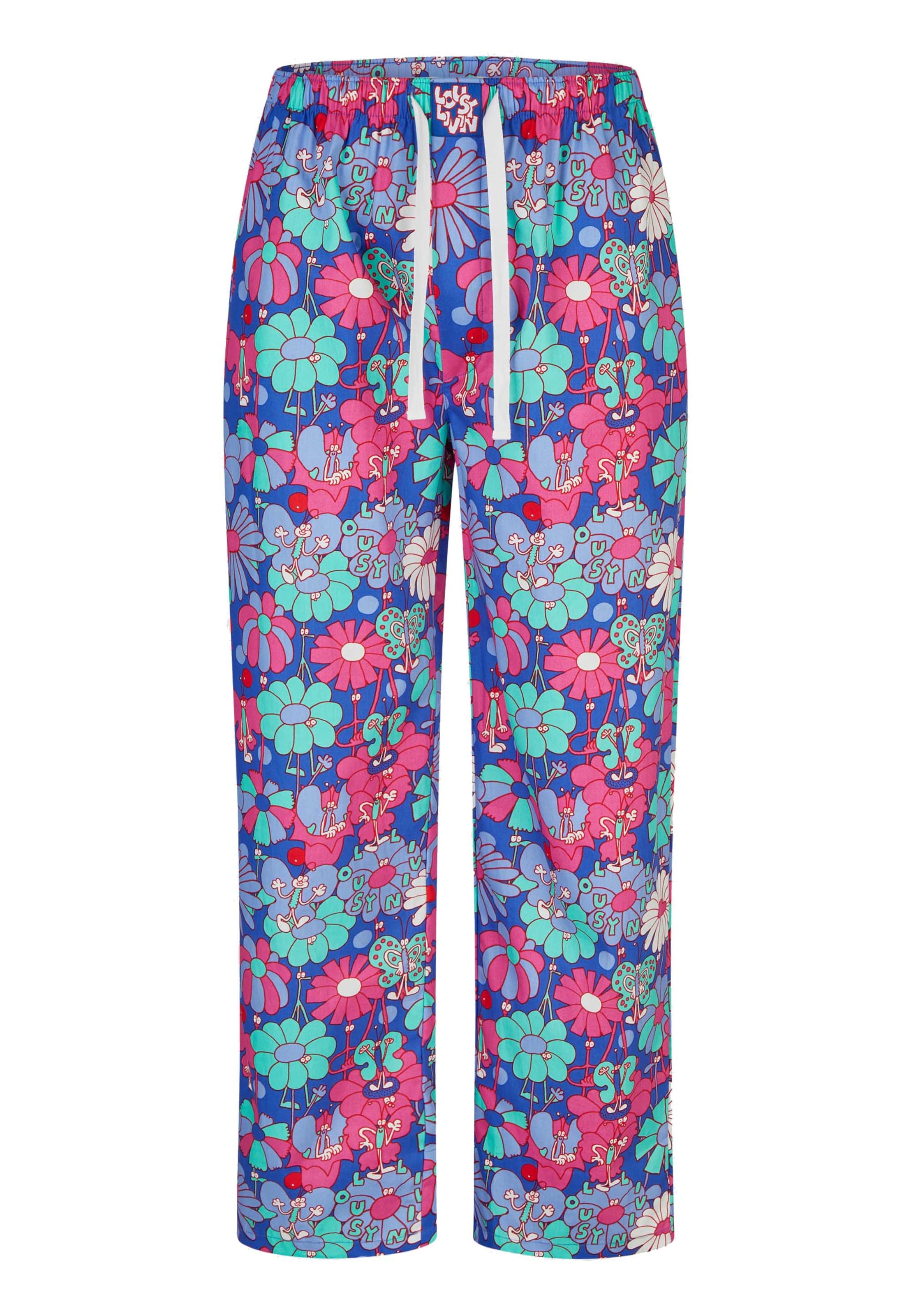 Pantalon de pyjama Lousy Livin en bleu : devant