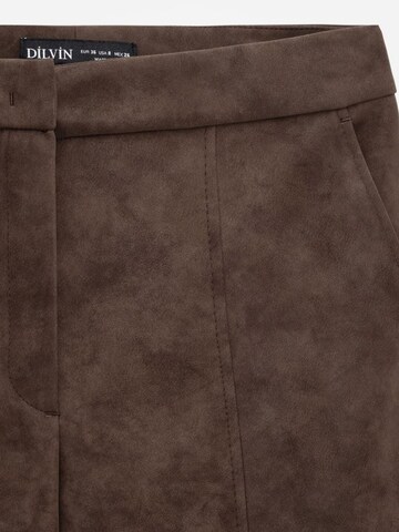 Dilvin Wide leg Pants in Brown