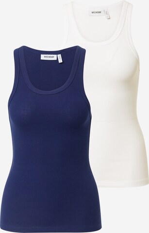 WEEKDAY Top in Blauw: voorkant