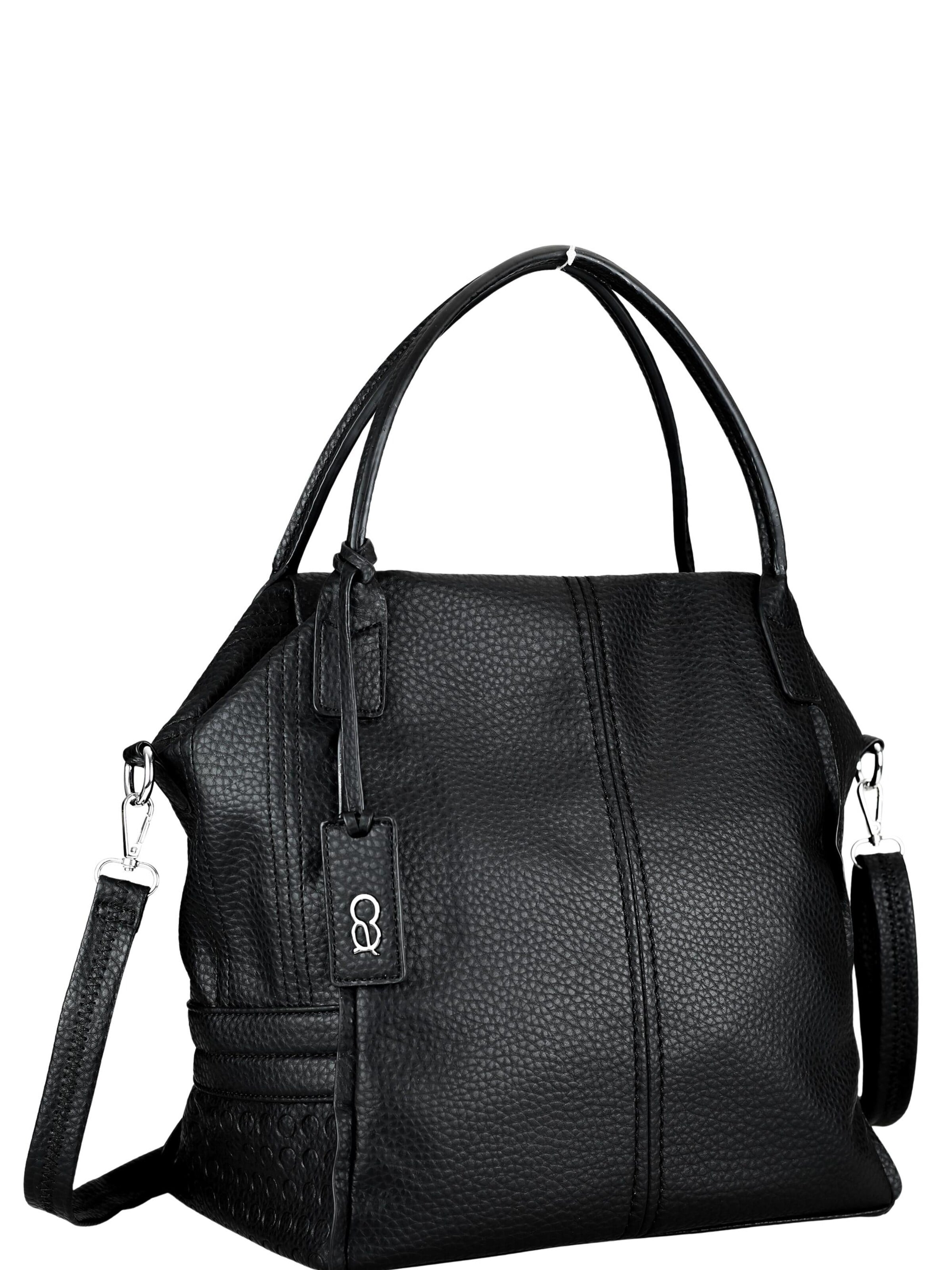 COLLEZIONE ALESSANDRO Schultertasche 'Basilico'‌‌‌‌‌‌ in Schwarz: Vorderseite