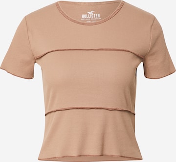 T-shirt HOLLISTER en beige : devant