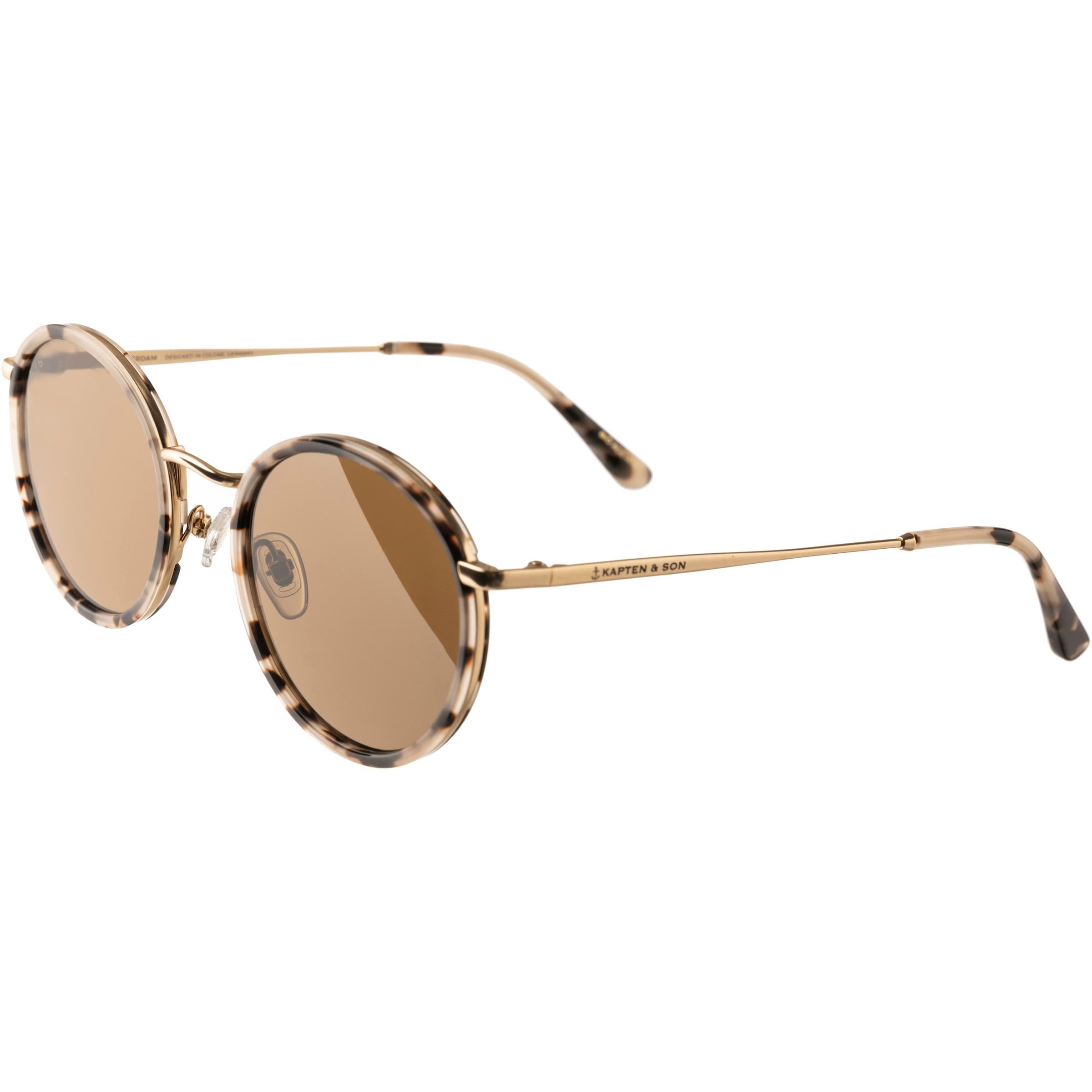Occhiali da sole 'Amsterdam Sand Tortoise Brown' di Kapten & Son in marrone: frontale