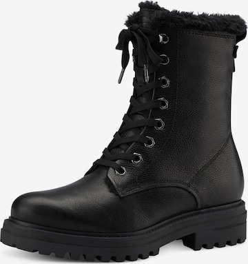 TAMARIS Lace-Up Ankle Boots in Black: front