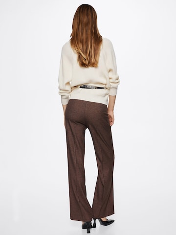 Wide Leg Pantalon à plis 'Paula' MANGO en marron