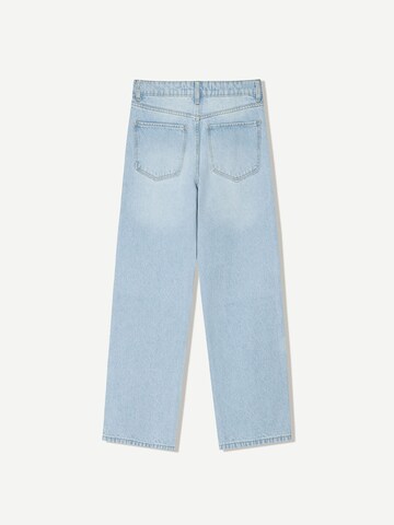 Wide Leg Jean Bershka en bleu