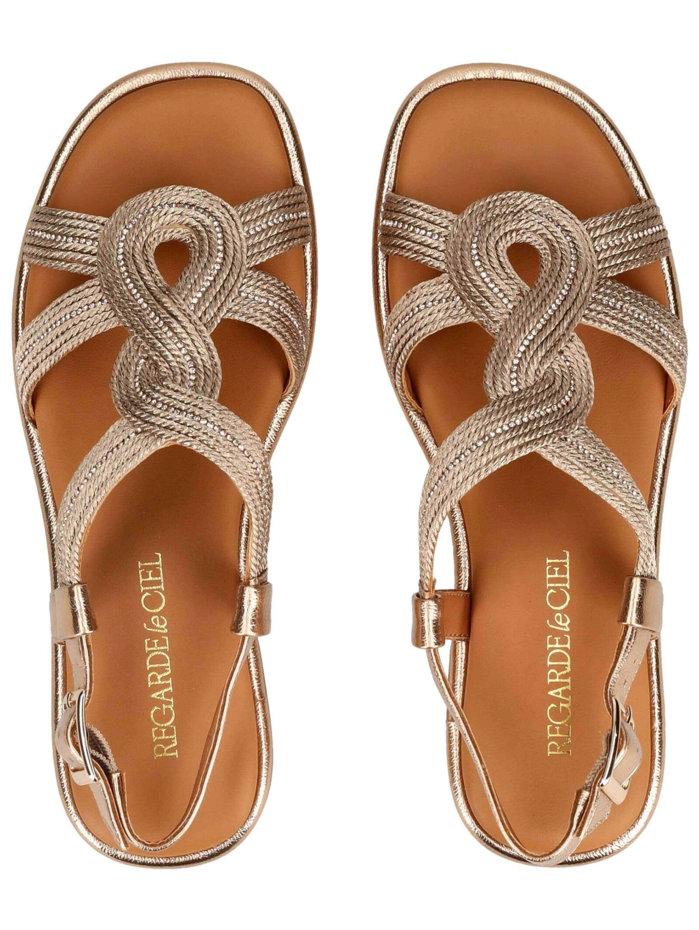 Regarde le Ciel Strap sandal in Gold